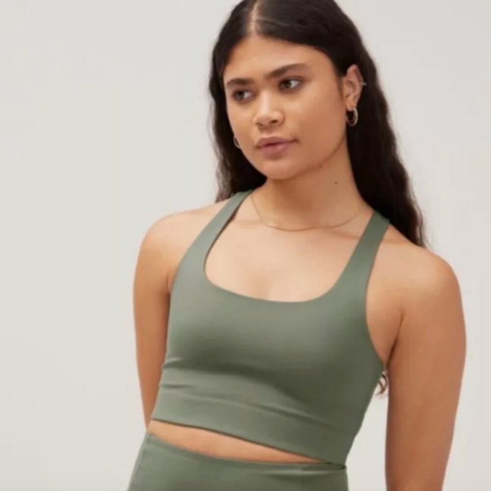 Girlfriend Collective Paloma bra in thyme, 3XL